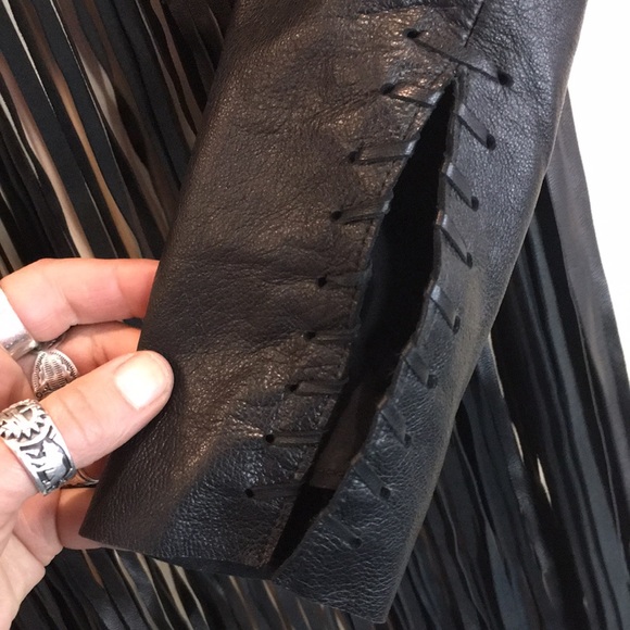 THEPERFEXT Christy Leather Fringe Jacket - Picture 12 of 17